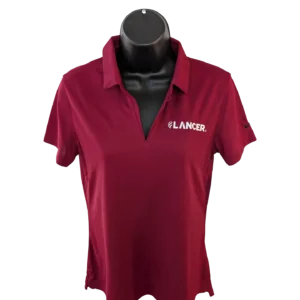 Women's Red Nike Polo_Front Red Nike Women's Polo