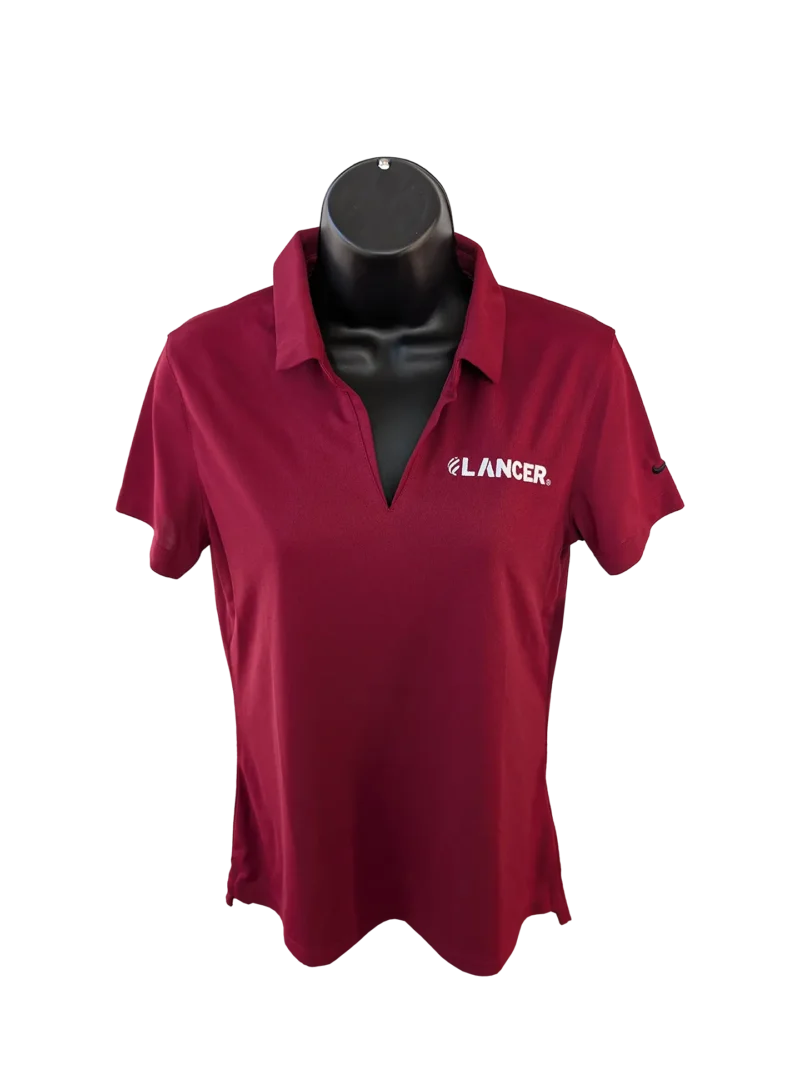 Women's Red Nike Polo_Front Red Nike Women's Polo