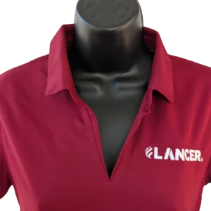 Women's Red Nike Polo_Front Collar Red Nike Women's Polo