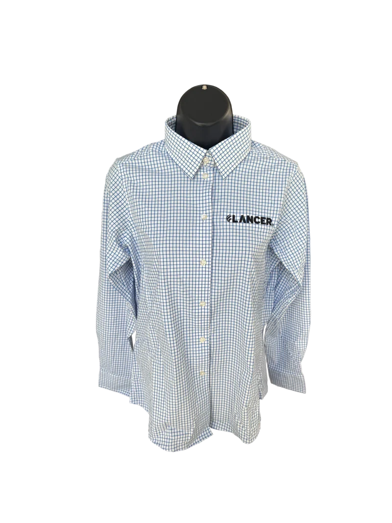 French Blue & White Button-Up Shirt
