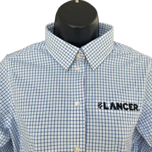 French Blue & White Button-Up Shirt