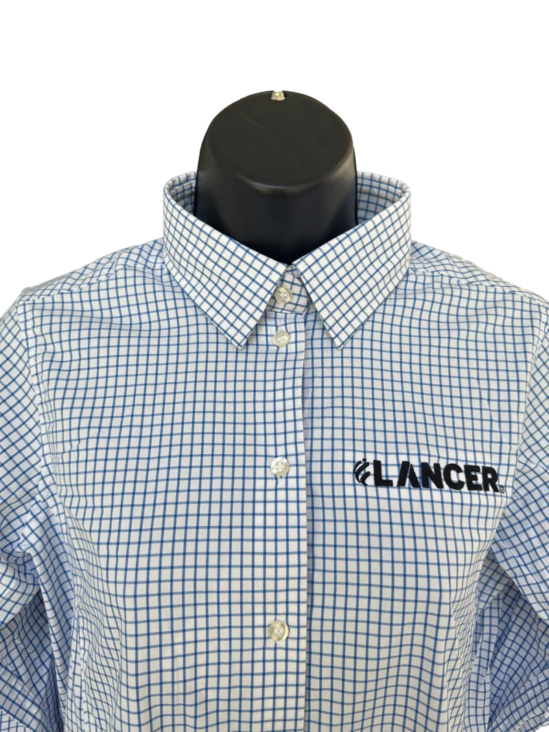 French Blue & White Button-Up Shirt
