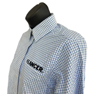 French Blue & White Button-Up Shirt