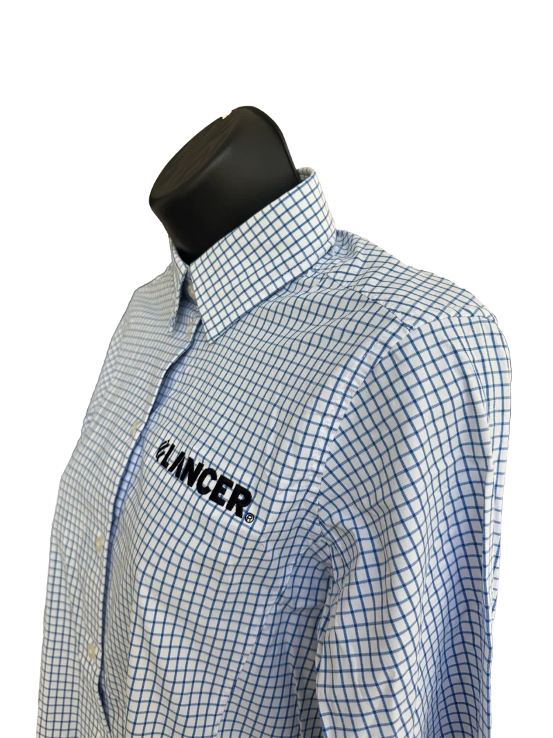 French Blue & White Button-Up Shirt